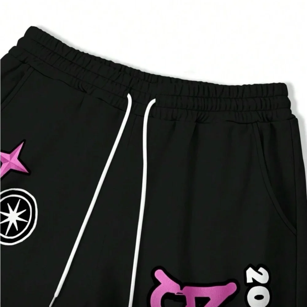 Urban Graphic Fleece Joggers - Black and Pink - Picture 6 of 6